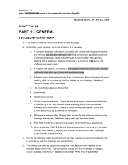 SECTION 02790 - ARTIFICIAL TURF
