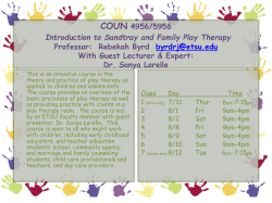 HDAL 4956/5956 Play Therapy with Children and