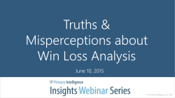 Sentiment about Amount of Win Loss Data