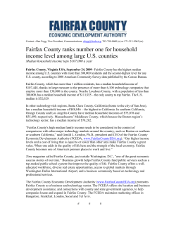 Fairfax County has the highest median income among U.S. counties