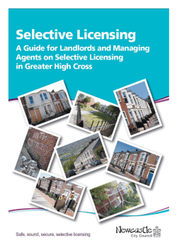 Selective Licensing Guide Landlords and Agents