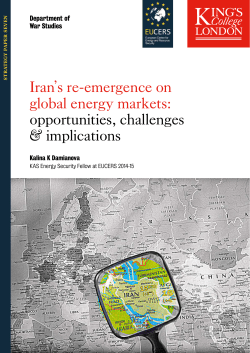 Iran`s re-emergence on global energy markets