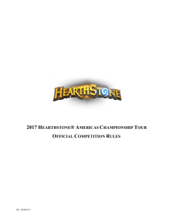 2017 hearthstone® americas championship tour