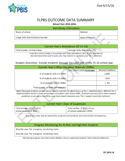 flpbs outcome data summary - Florida`s Positive Behavior Support