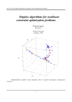Simplex algorithms for nonlinear constraint optimization