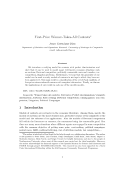 First-Price Winner-Takes-All Contests