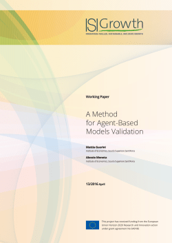 A Method for Agent-Based Models Validation