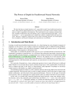 The Power of Depth for Feedforward Neural Networks