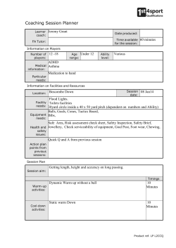 Coaching Session Planner