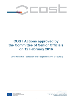 Approved Actions - February 2016