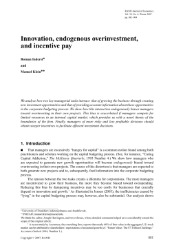 Innovation, endogenous overinvestment, and incentive pay