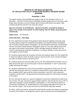 MINUTES OF THE REGULAR MEETING OF THE