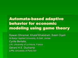 Genetic algorithms and application to adaptive automata for