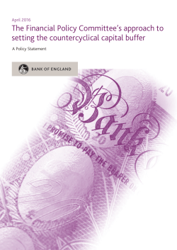 The Financial Policy Committee`s approach to setting the