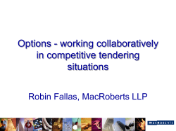 Options available to organisations wishing to work collaboratively in