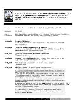 NOTICE IS HEREBY GIVEN OF A MEETING
