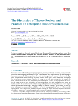 The Discussion of Theory Review and Practice on Enterprise