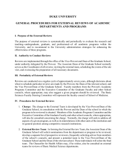 External review procedures - Duke Graduate School