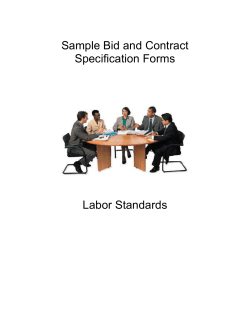 Sample Bid and Contract - Kansas Department of Commerce
