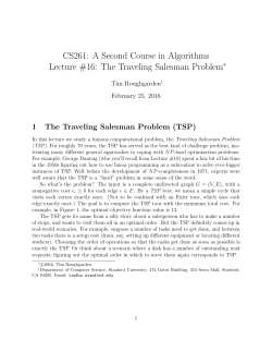 The Traveling Salesman Problem