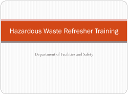 Hazardous Waste Refresher Training