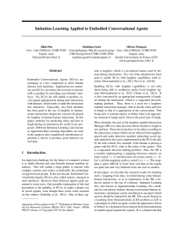 Imitation Learning Applied to Embodied Conversational Agents