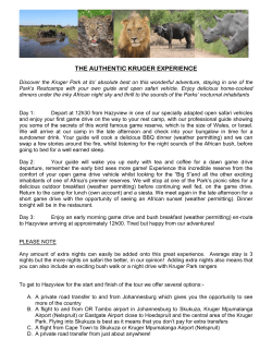 The Authentic Kruger Experience