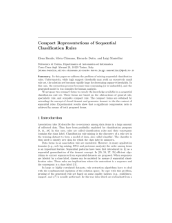 Compact Representations of Sequential Classification Rules
