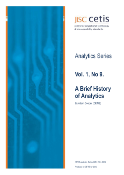 A Brief History of Analytics