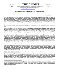 FARMERS THE CHOICE VISION