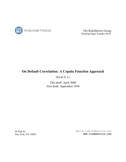 On Default Correlation: A Copula Function Approach