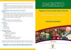 Together we move South Africa forward OCEANS ECONOMY
