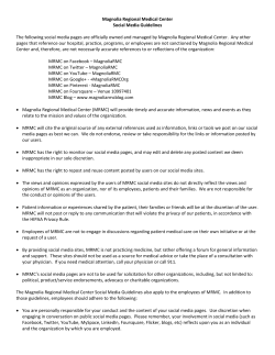 Social Media Policy - Magnolia Regional Medical Center