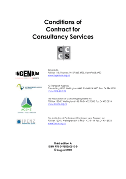 Conditions of Contract for Consultancy Services
