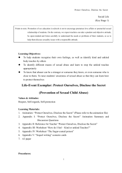 Worksheet: “How do I feel— kind or unkind touches?”