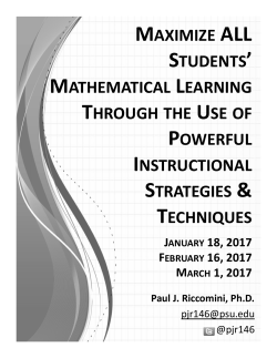 maximize all students` mathematical learning through the use
