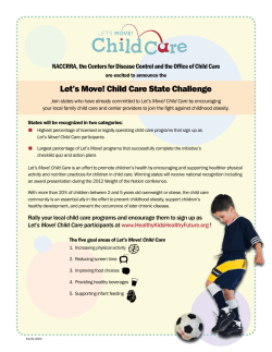Let`s Move! Child Care State Challenge