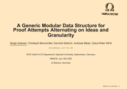 A Generic Modular Data Structure for Proof Attempts Alternating on