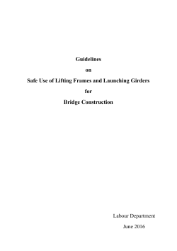 Guidelines on Safe Use of Lifting Frames and Launching Girders for