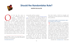 Should the Randomistas Rule?