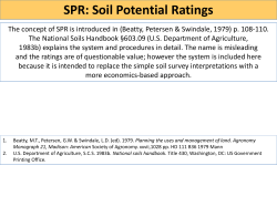 SPR: Soil Potential Ratings