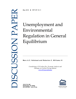 Unemployment and Environmental Regulation in General Equilibrium