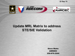 Proposed changes to MRL Matrix