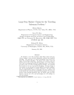 Large-Step Markov Chains for the Traveling Salesman Problem