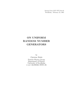 on uniform random number generators