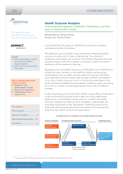 Health Outcome Analytics