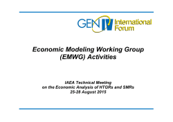 Economic Modeling Working Group - International Atomic Energy