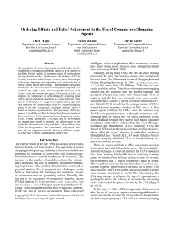 Ordering Effects and Belief Adjustment in the Use of Comparison