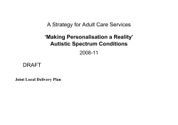 Outcome 1: Promoting Independence and Preventing Dependency