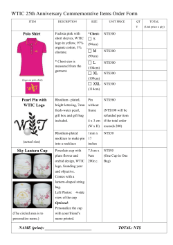 Commemorative Items Order Form